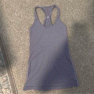 lululemon athletica Fitted Sleeveless Blue Tank Top